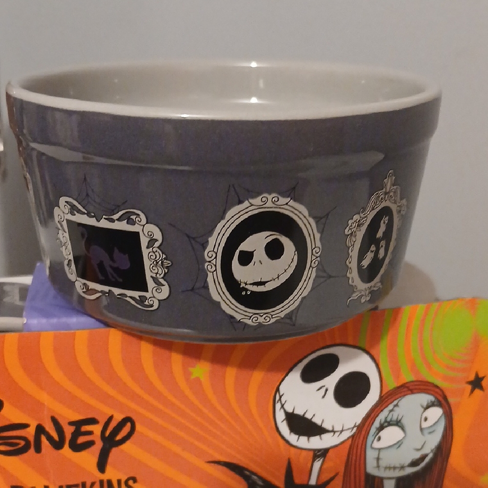 Disney Nightmare Before Christmas Black / Gray Ramekins Set Of 2. - Picture 5 of 7